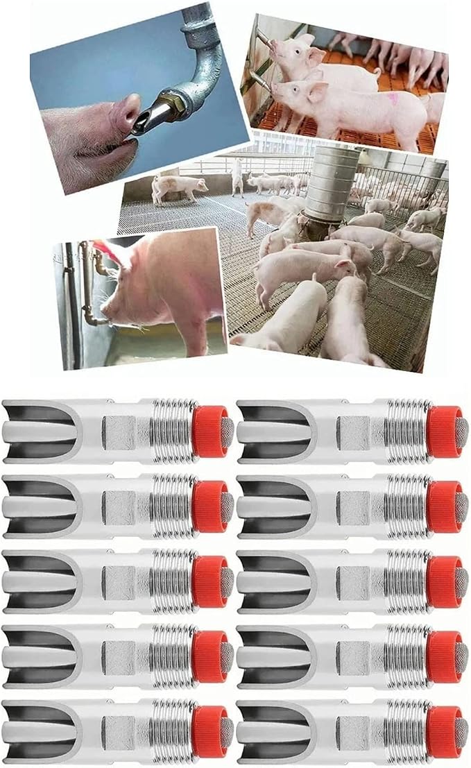 10Pcs Stainless Steel Automatic Nipples, Adjustable Prevent Leakage Pig Nipple - Image 8