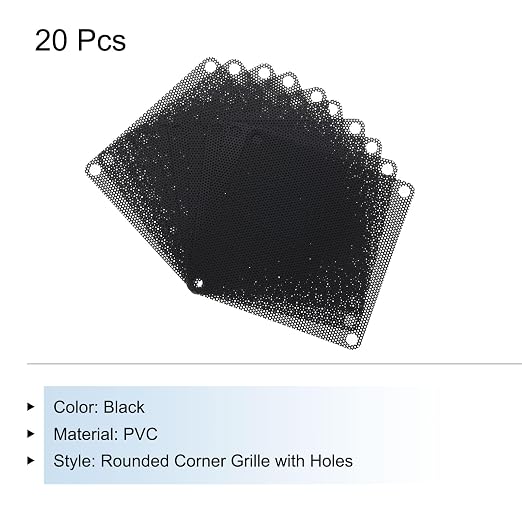 MECCANIXITY 20PCS PC Dust Filter, 80mmx80mm PVC Computer Case Cooler Dustproof - Image 3