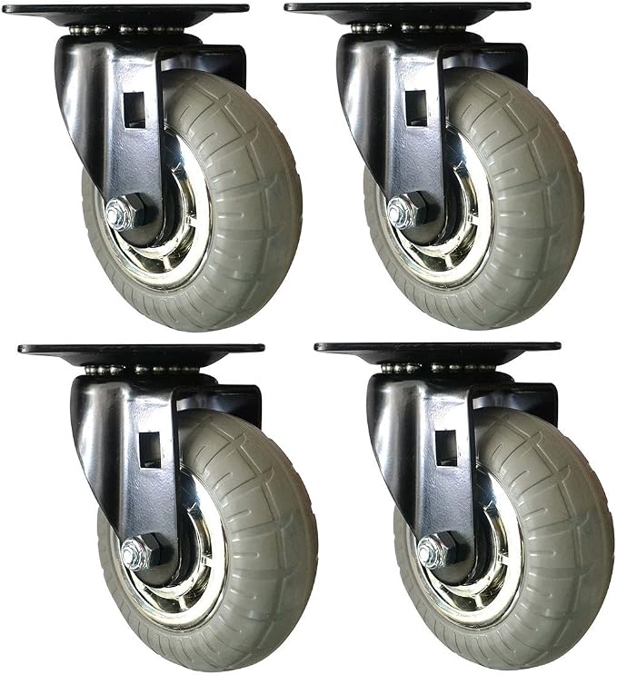 Shepherd 4" Designer 880-lb. Total Capacity Heavy-Duty Swivel Casters by Headbourne