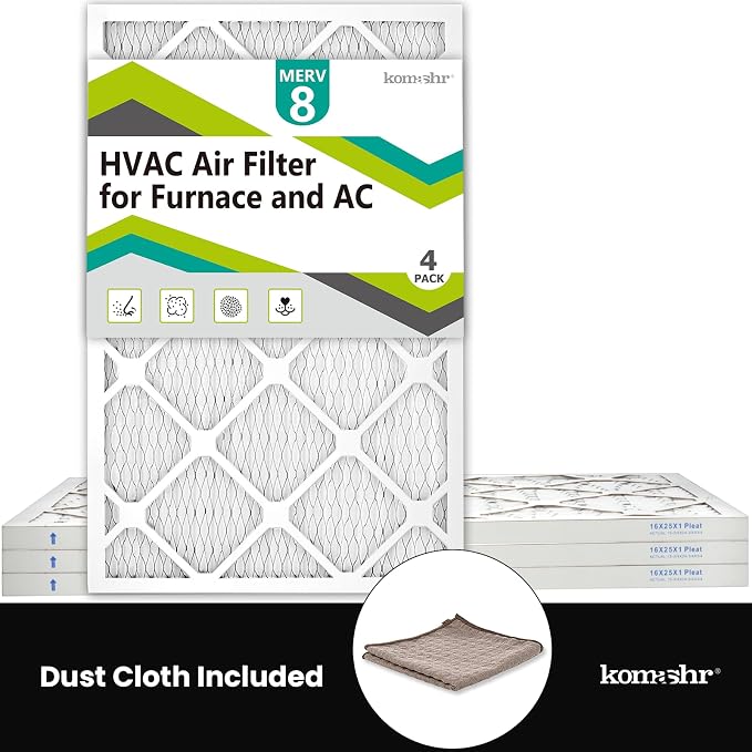 16x25x1 Air Filter MERV 8, HVAC/Furnace AC Filter Replacement, Dust - Image 5