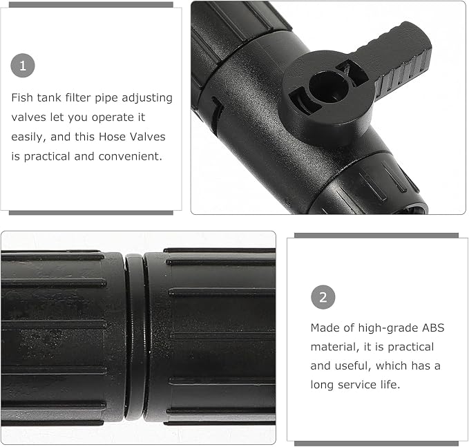 Hemoton Fish Tank Filter Water Flow Regulating Valves Plastic Hose Adapter - Image 8