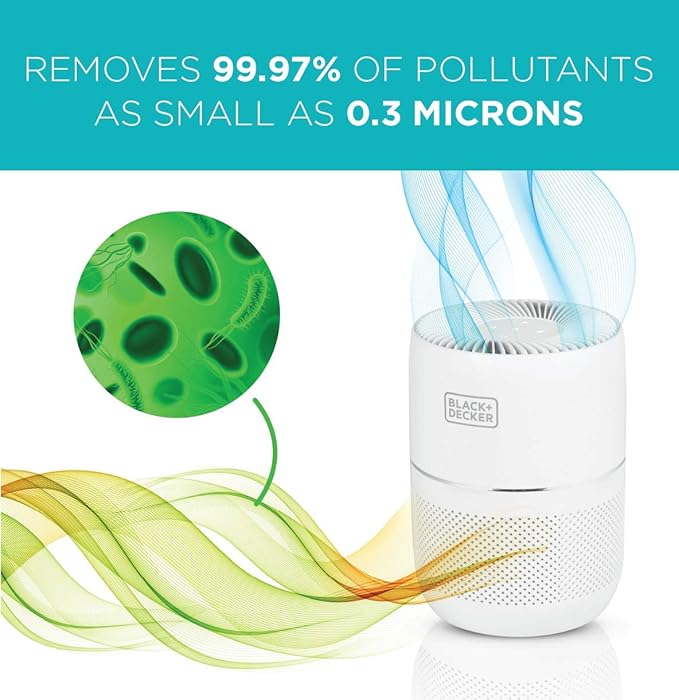 BLACK+DECKER Tabletop Air Purifier, HEPA Air Purifier - Image 5