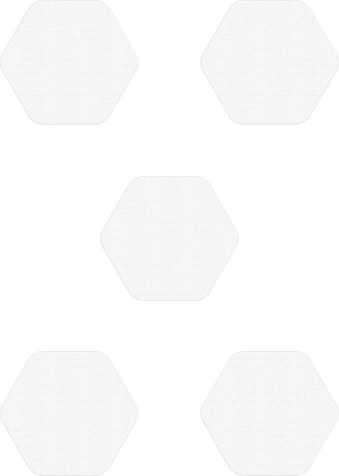Kahuna Grip Bathtub Bath and Shower 5¼" Hexagon Non-Slip Traction Treads (White)