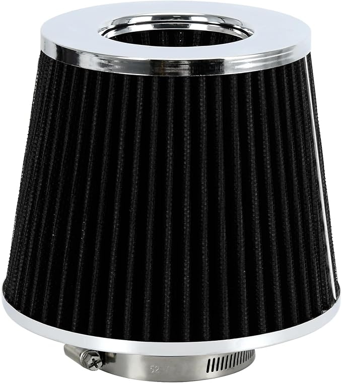 PTNHZ Universal Balck 2.5" 63mm High Flow Cold Air Intake Cone Air Filter Power by PTNHZ+RACING