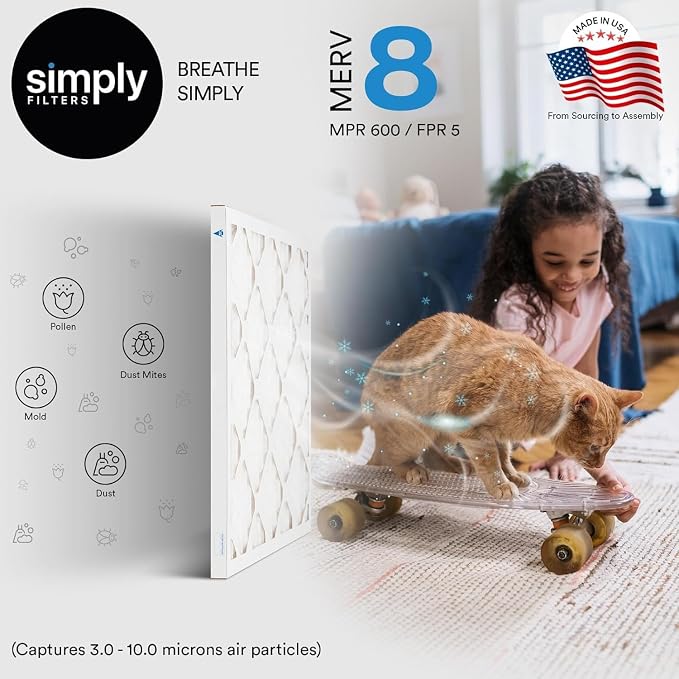 Simply 12x20x1 Air Filter, MERV 8, 6 Pack, - Image 4