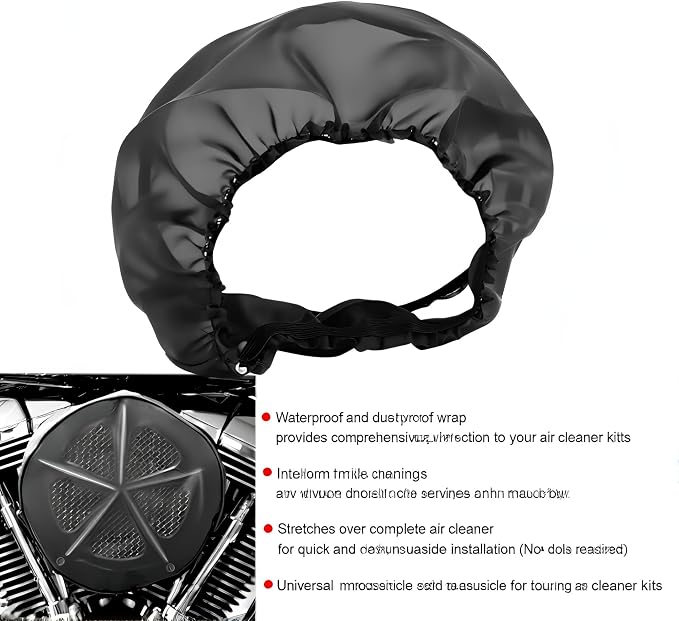 Motorcycle Waterproof Air Filter Rain Sock Dustproof Protective Cover Fits - Image 7