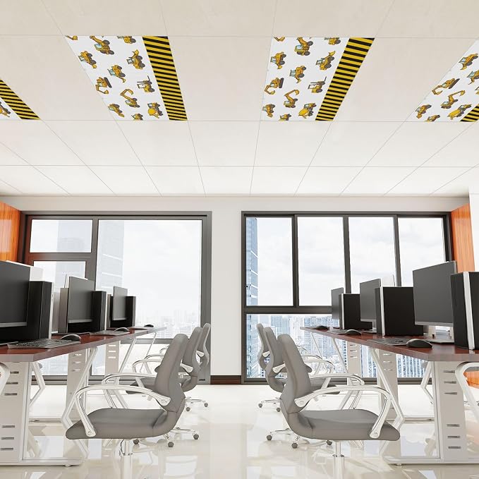 6 Pcs Fluorescent Light Covers for Ceiling Lights Construction Vehicle - Image 3