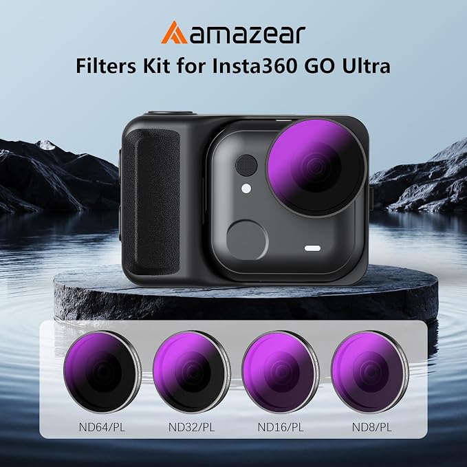 AMAZEAR ND/PL Filters Set for Insta360 GO Ultra Accessories, Insta 360 Go-Ultra - Image 2