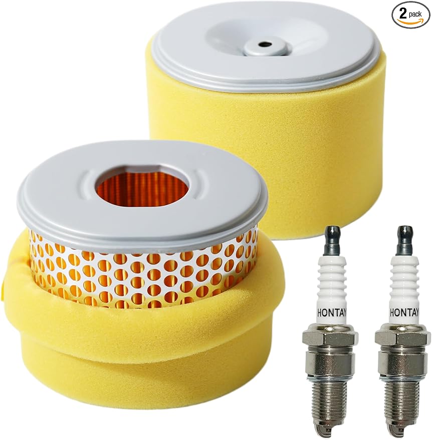 2 Pack GX270 Air Filter w/Spark Plugs by HONTAYOKA