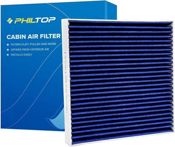 PHILTOP Premium HEPA Cabin Air Filter w/Dual Activated Carbon, Compatible by PHILTOP