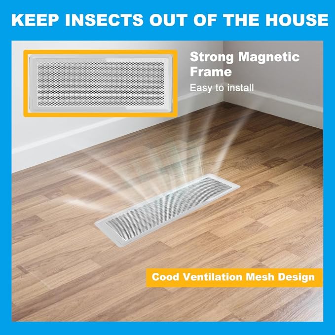 6-Pack White Magnetic Vent Covers 4.7x10.2 Inch - Image 4