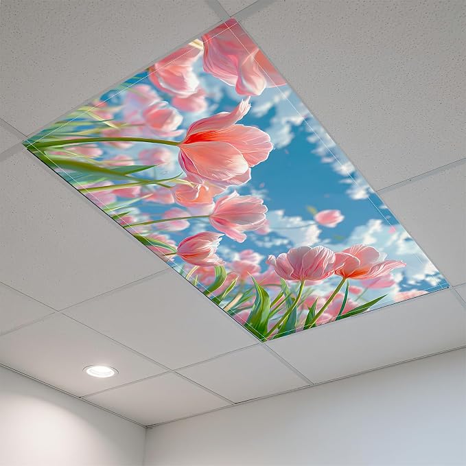 2 Pack Fluorescent Light Covers- 4 x 2 Feet Magnetic Ceiling Light Cover Room - Image 3