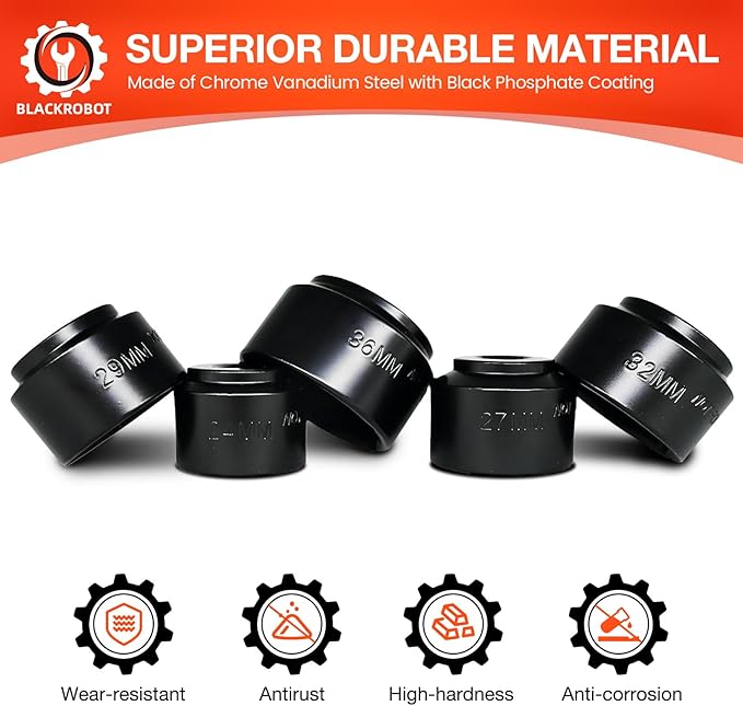 BLACKROBOT 8 Pieces 3/8” Drive Low Profile Oil Filter Socket Set, Metric Size - Image 3