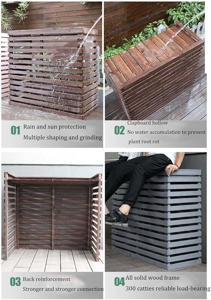 Wood Air Conditioner Fence Screen - Image 3