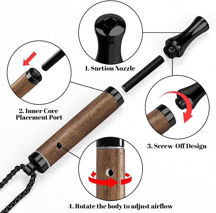 ASTOFLI Adult Quit Smoking Breathing Necklace: Adjustable Air Inhaler Stop - Image 6