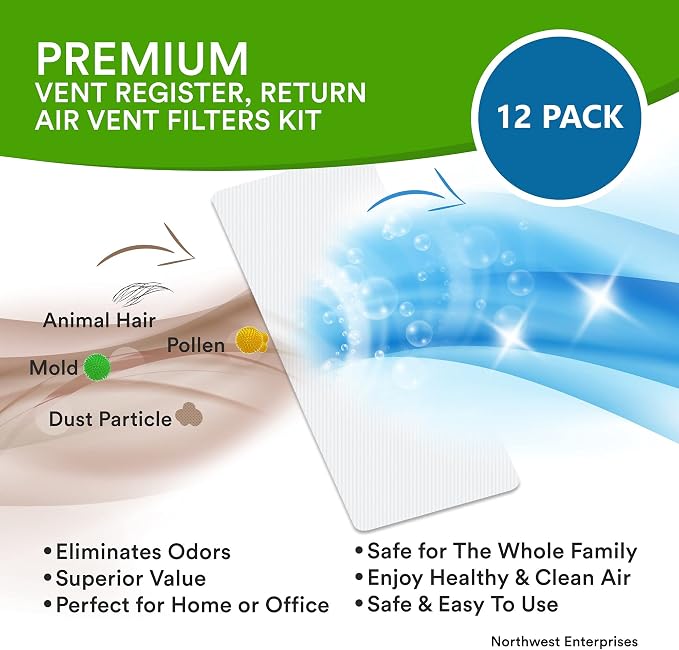 Air Vent Filters Kit, AC & Heating. - Image 4