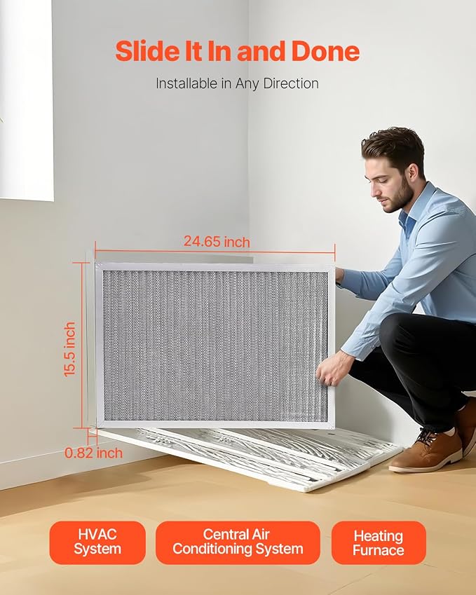 VEVOR Electrostatic Air Filter, MERV 8 Long Lifetime, Healthier Home or Office - Image 4