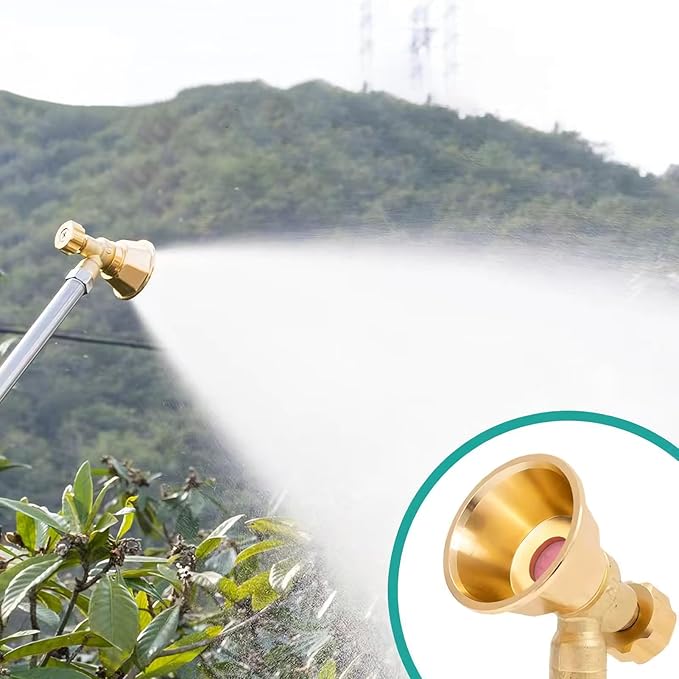 Hose Nozzle, Heavy Duty High Pressure Adjustable, Garden Spray Nozzle Hose Attachment for Plant Watering, Seedling Cultivation, Flower Care, Pet Showering, Irrigation, Lawn