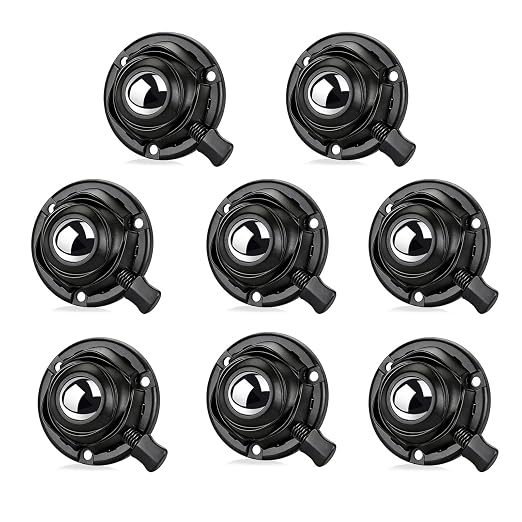 Self Adhesive Caster Wheels Low Profile Swivel Universal Steel Ball Rollers | by Luxinika