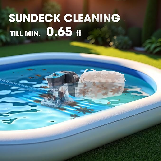 Cordless Rechargeable Pool Leaf Vacuum, Ultra Strong Suction, 3 in 1 Cleaning - Image 6