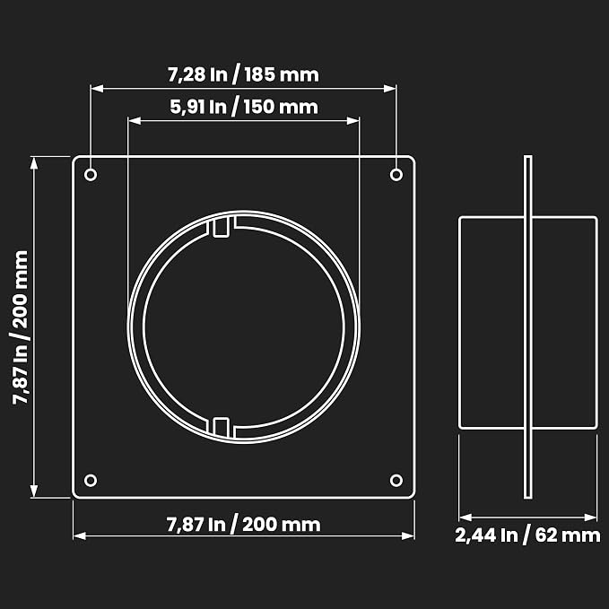 Repa Market 6 Inch Duct Connector Flange – Plastic Round Male Fit Vent Pipe - Image 2