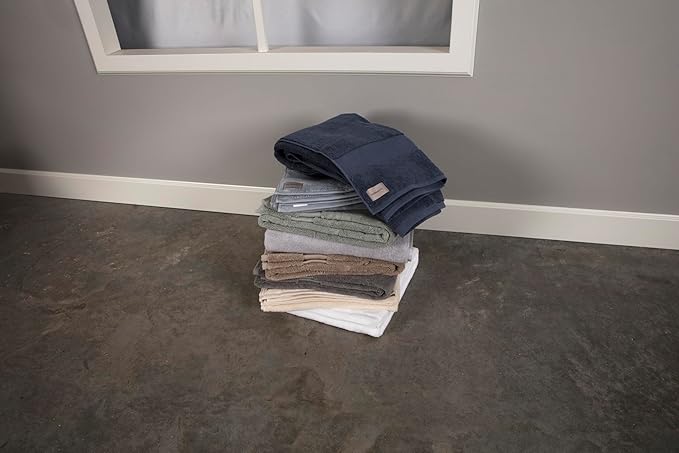 Maisonette Elegance 100% Organic Cotton Turkish Hand Towels - Soft, Absorbent Washcloths for Face - Ideal Quick Dry Large Towel Wash Cloth Set for Bathroom - (20" x 30", 4 Pack) - Pewter