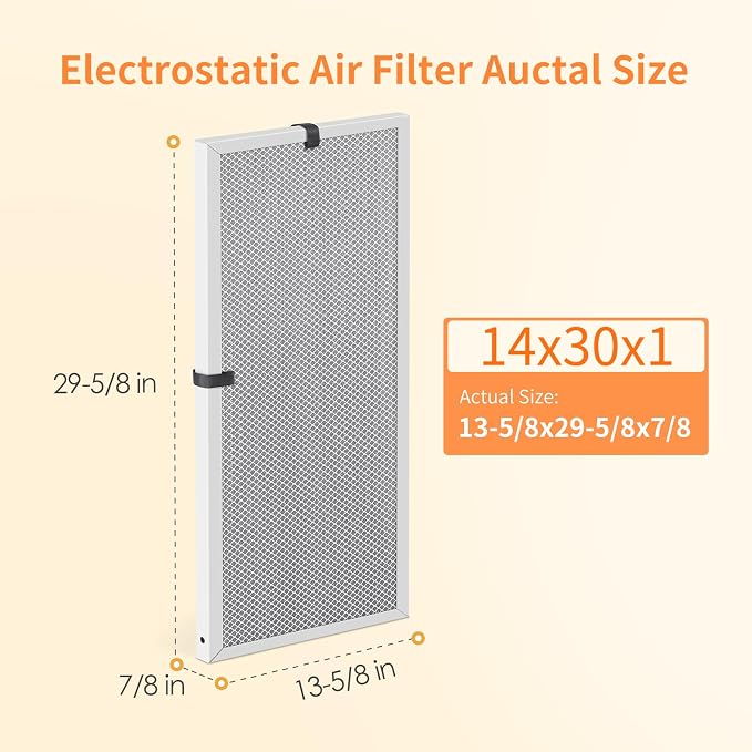 2-Pack 14x30x1 MERV 8 Reusable & Washable Electrostatic Air Filters - Image 2