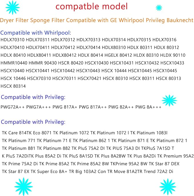 5Pcs 481010716911Dryer Filters 5-Hole Design - Image 4