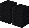 Homaxy 100% Cotton Waffle Weave Kitchen Dish Cloths, Ultra Soft Absorbent Quick Drying Dish Towels, 12 x 12 Inches, 24-Pack, Black