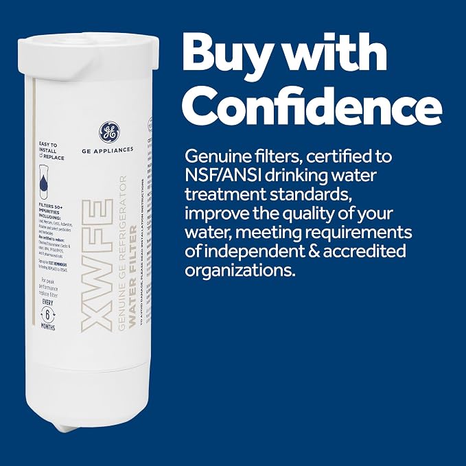 GE XWFE Refrigerator Water Filter | Reduces Lead & 50+ Impurities | Replace - Image 4