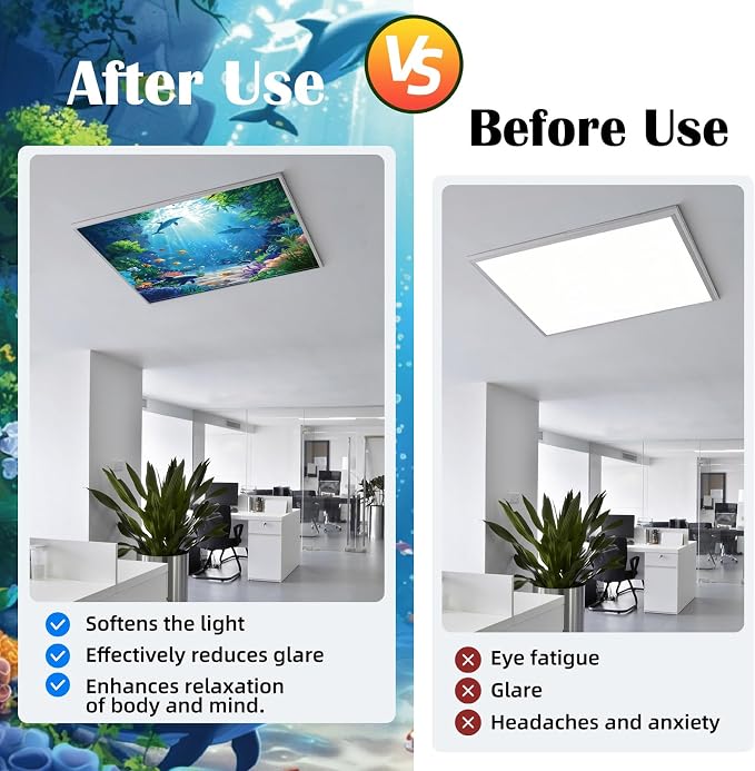 ANGSYLTH 2 x 2 Feet Fluorescent Light Covers - Image 3
