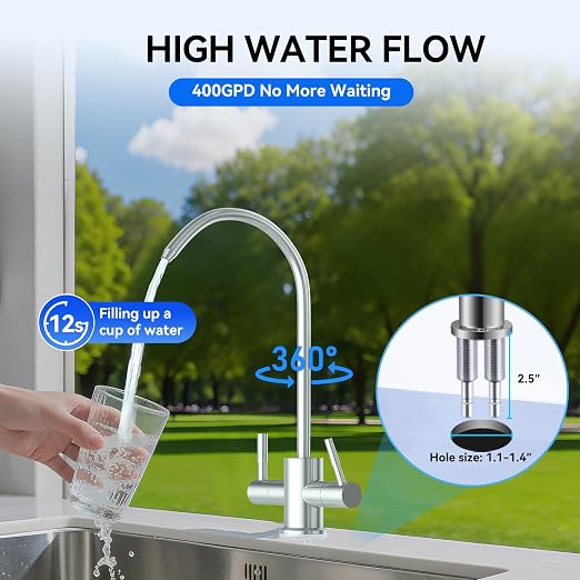 WINGSOL Dual Outlet Reverse Osmosis Water Filter, Mineral Alkaline UV 0 TDS - Image 9