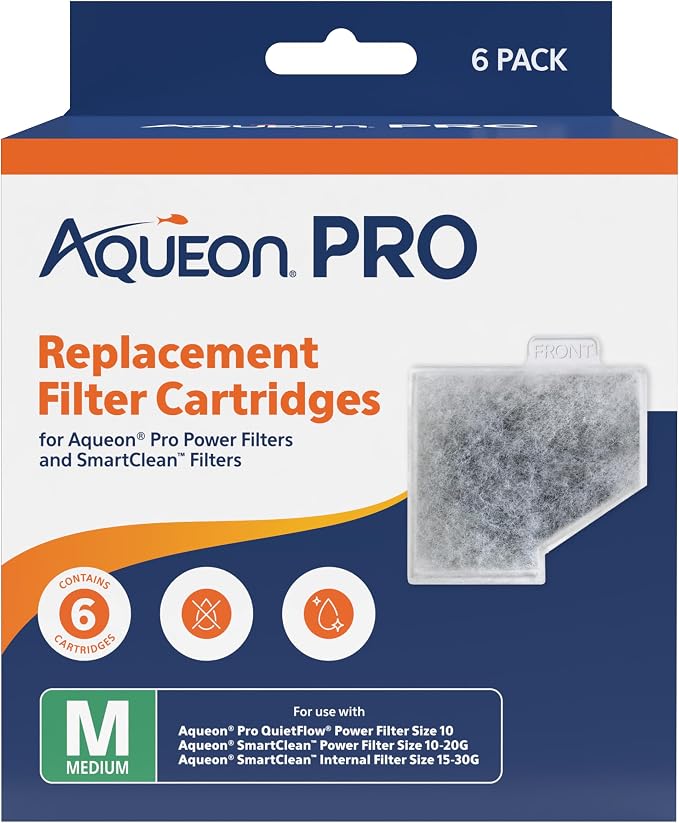 Aqueon PRO Replacement Filter Cartridges Medium 6 Pack by Aqueon