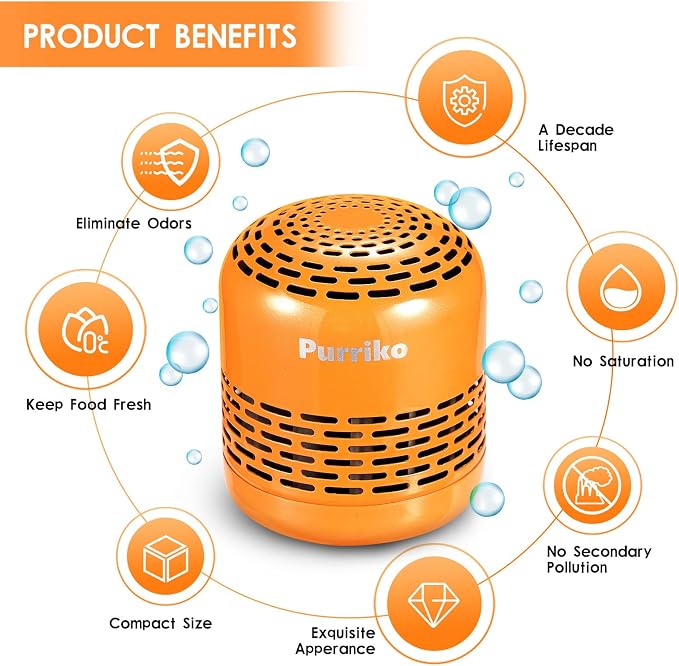 Purriko Refrigerator Deodorizer | Lasts up to 10 Years, Fridge Deodorizer Odor - Image 5