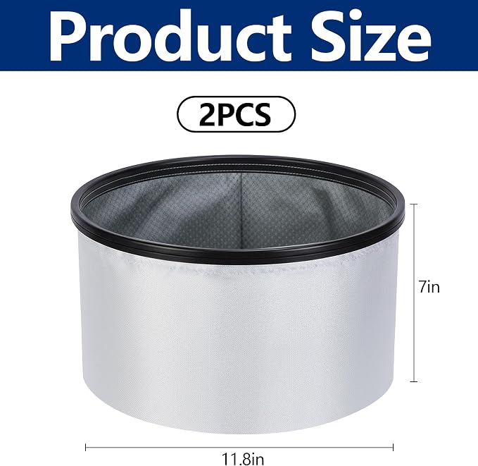 Tlswshsy 2 Pack 11.8'' x 11.8'' x 7'' Double Layer Ash Vacuum Filter, PAAC301 - Image 2