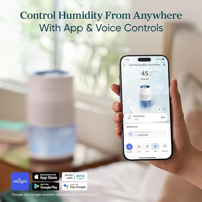 Levoit Evaporative Humidifiers for Bedroom, Superior Studio Smart | 4.5L - Image 9