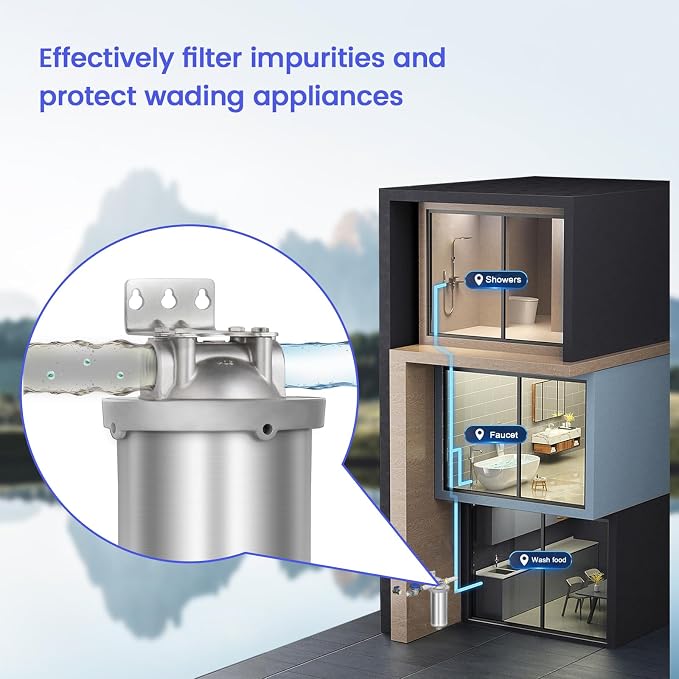 Amwater NSF/ANSI 42 Certification Big+ Stainless Steel Filter Housing - Image 7