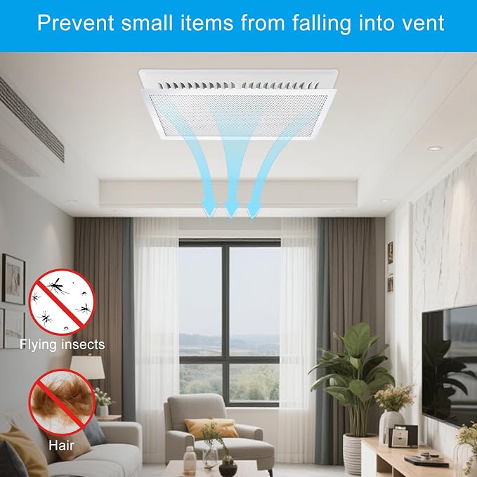 4 Packs Floor Register Vent Cover, Stone & More （White) - Image 4