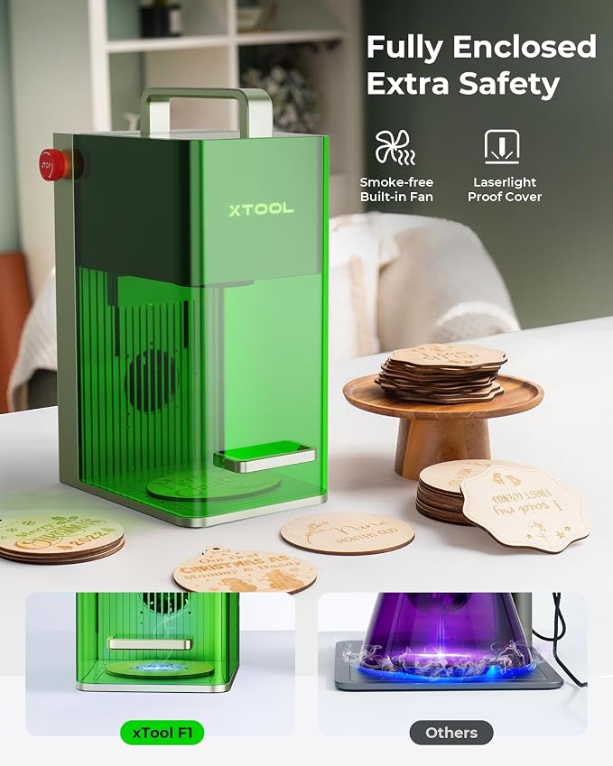 xTool F1 2-in-1 Dual Laser Engraver, 4000mm/s Lightning Speed Portable Laser - Image 7