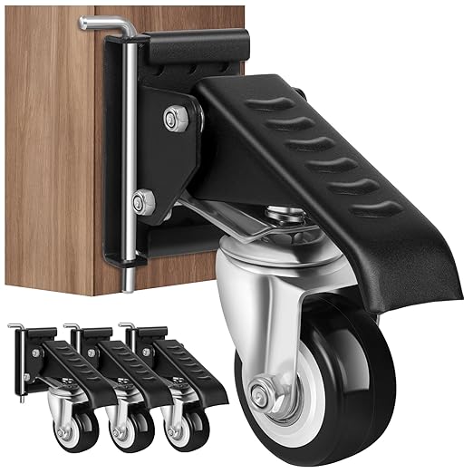 SPACECARE Workbench Casters kit 900Lbs Heavy Duty Quick Release 2 Mounting by SPACECARE