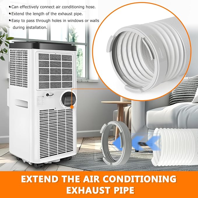 Portable Air Conditioner Exhaust Hose Coupler 5.9 Inch AC Unit Tube Connector - Image 6