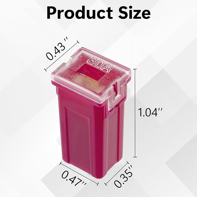 10 PCS Upgraded Versatile Automotive Fuse Assortment Tall Profile Box Shaped - Image 3