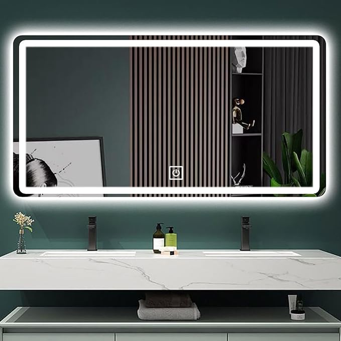 JSLJDM 500 X800 mm Illuminated Backlit LED Bathroom Mirror, Wall Mounted by JSLJDM