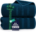 DAN RIVER 2 Pack Luxury Bath Sheets 35x70, 600 GSM, Soft & Quick Dry 100% Ring Spun Cotton Towels Ideal for Hotels, Spas, Gyms & Salons Extra Large, Opal Blue