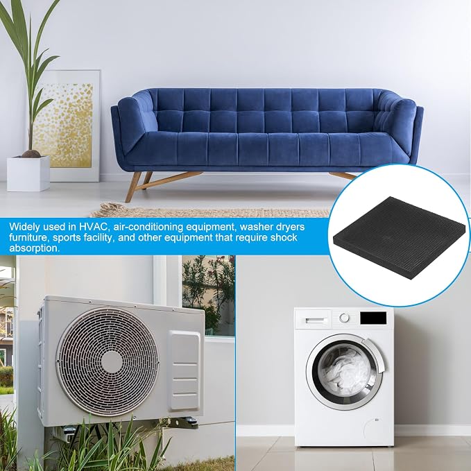 PATIKIL Rubber Anti-Vibration Pads, Air Conditioner, Air Compressor - Image 5