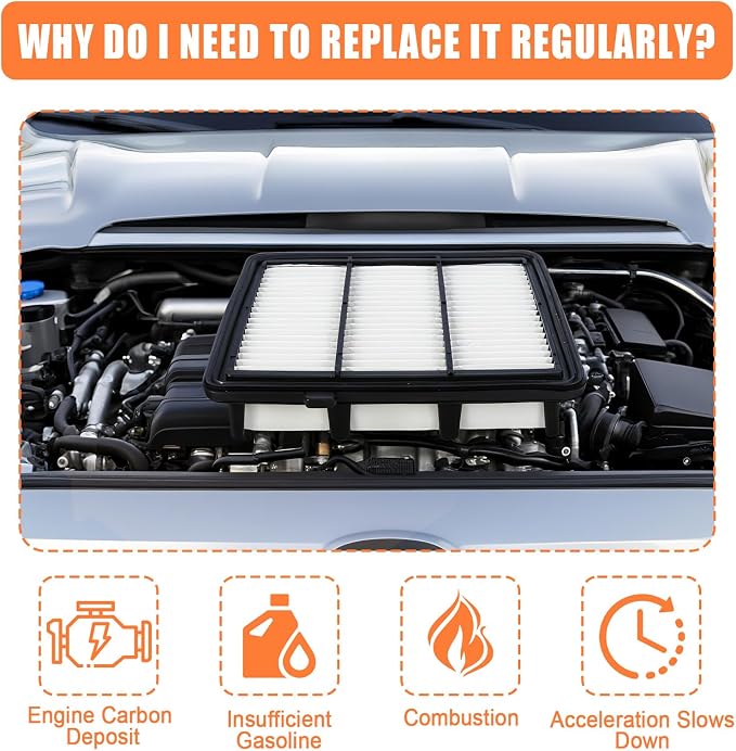 Engine Air Filter 17220-6A0-A00 Compatible - Image 4