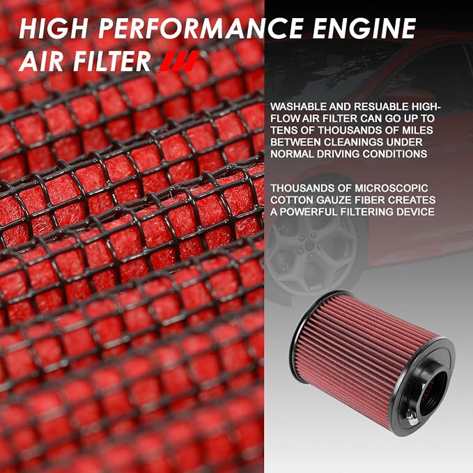 DNA Motoring AFPN-228-RD Clean Air Washable Drop In Panel Air Filter Enhance - Image 3