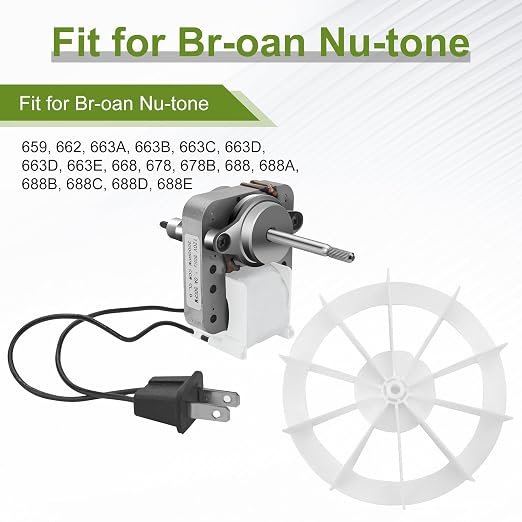 Upgrade S97012038 bp27 Bathroom Exhaust Fan Motor Kit 50CFM 120V Replacement Fit - Image 2
