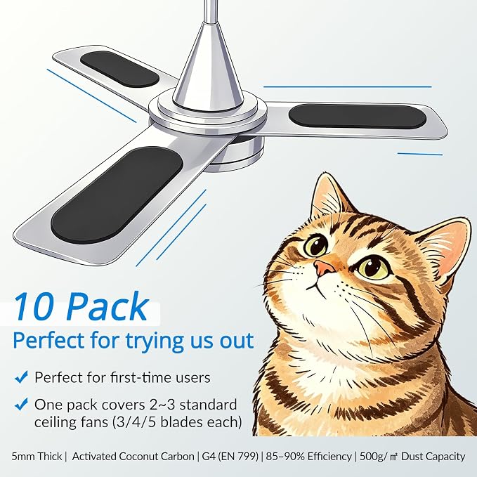 UCINNOVATE 10 Pack Ceiling Fan Filters - Image 7