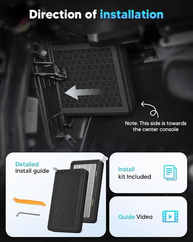 HEPA Air Filter for Model Y Model 3 2016-2026, 2 Pack Cabin Air Filter - Image 6